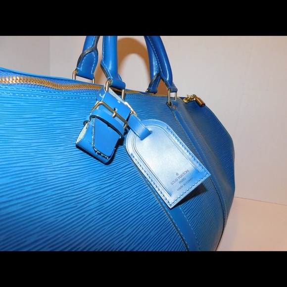 Louis Vuitton Blue Epi Keepall 50 - Picture 7 of 9